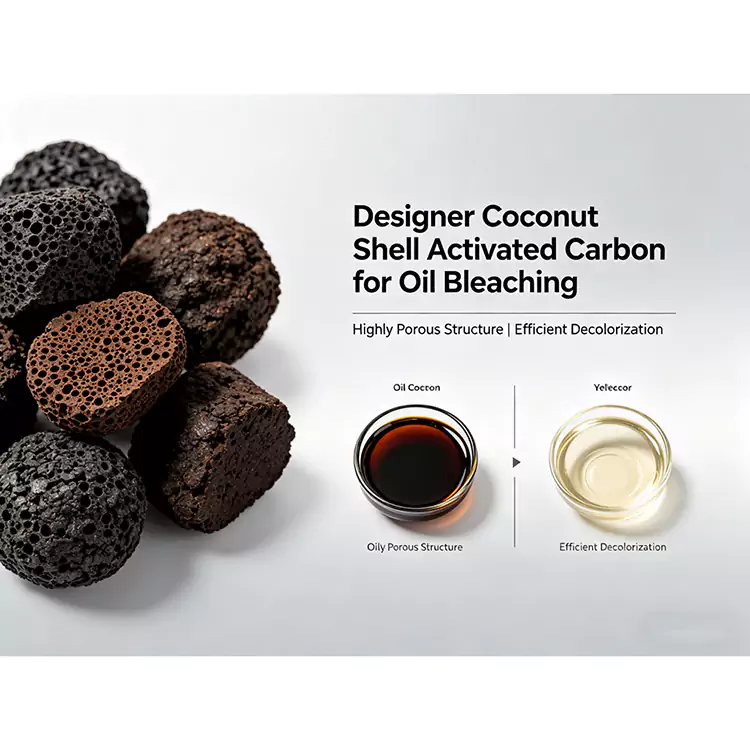 Odfarbenie jedlého oleja z kokosových škrupín Carbon